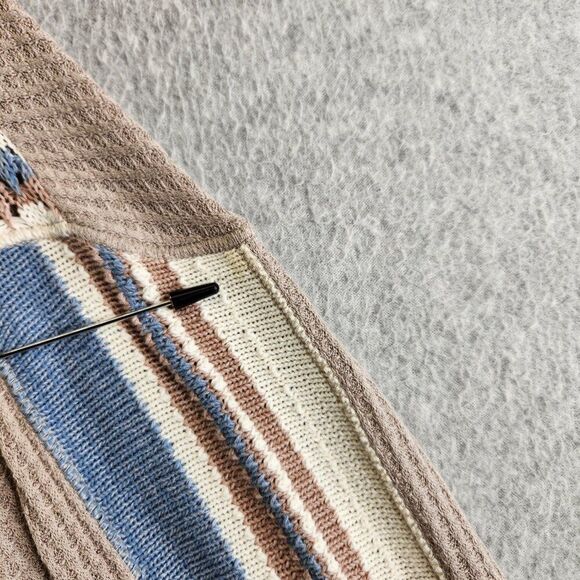 Free People Sweater Womens XS Copenhagen Thermal Waffle Contrasting Sleeves - Picture 9 of 16